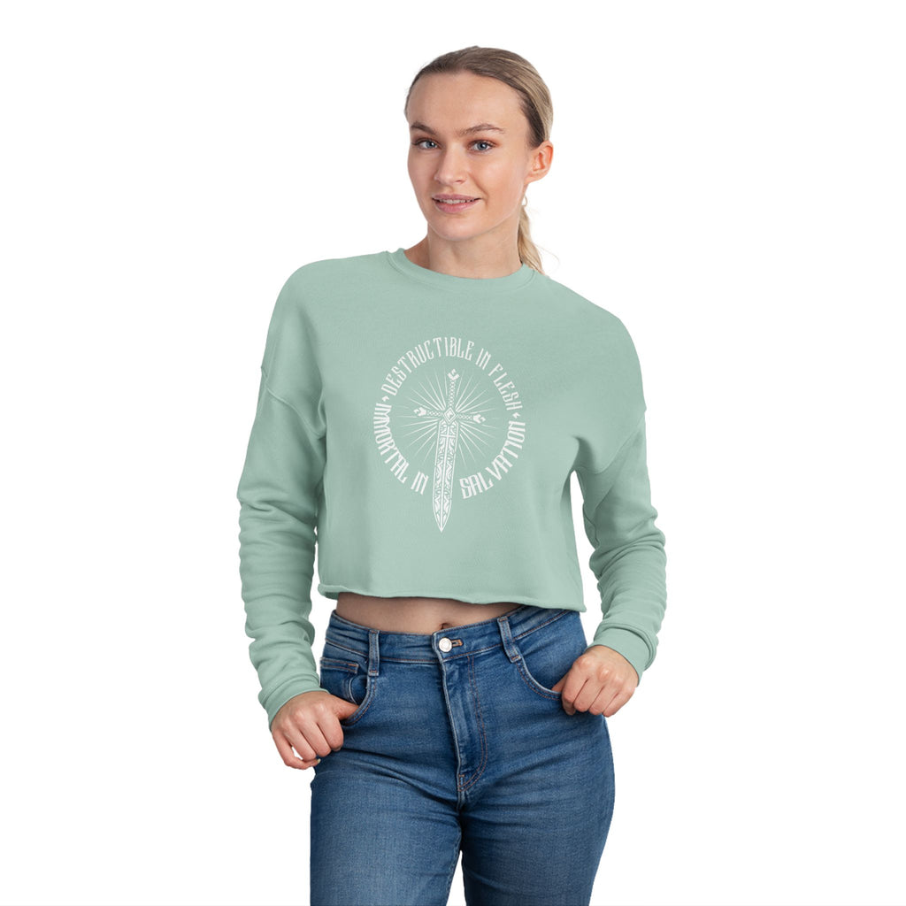 Immortal in Salvation - Women's Crop Sweatshirt