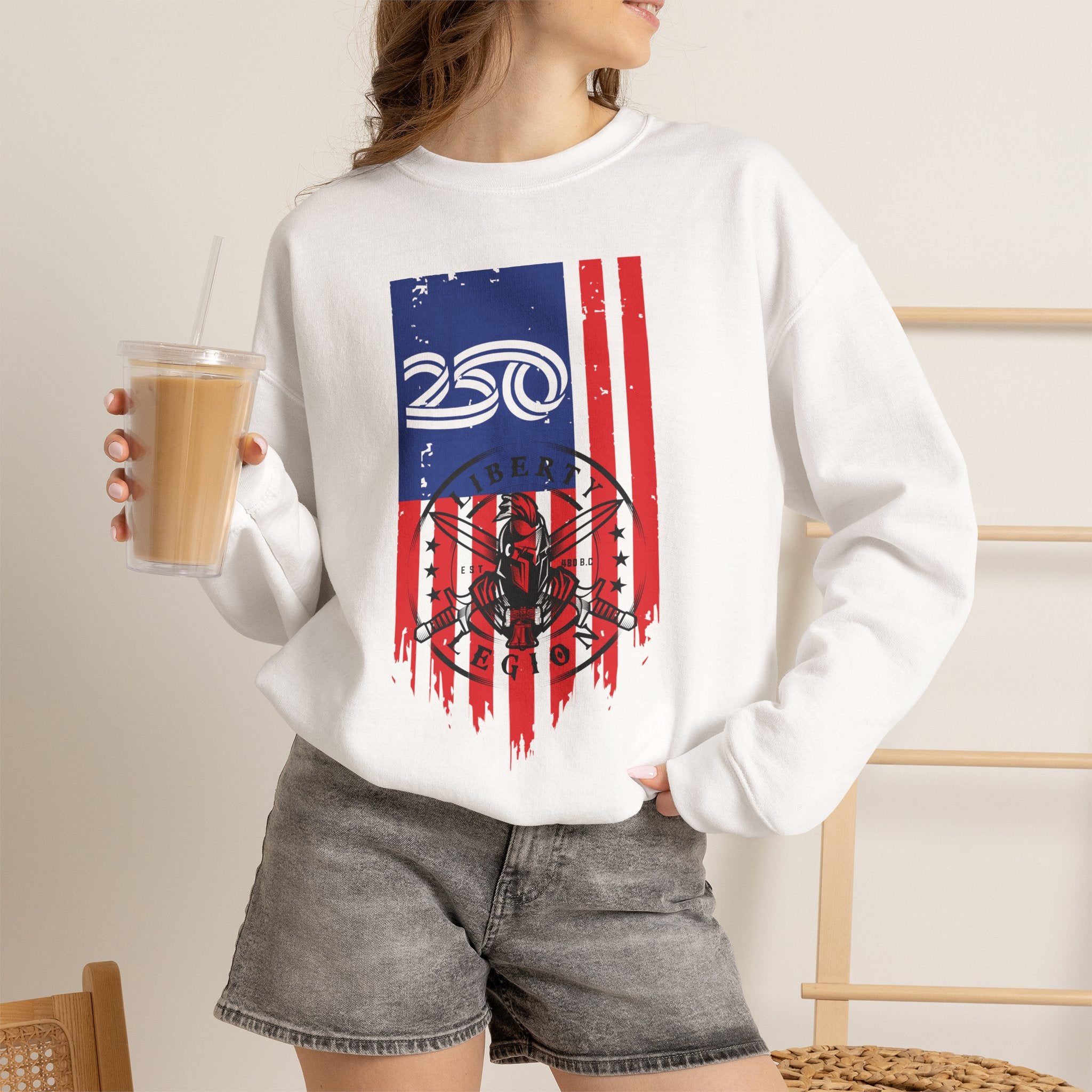 250 Vertical Flag - Crewneck Sweatshirt
