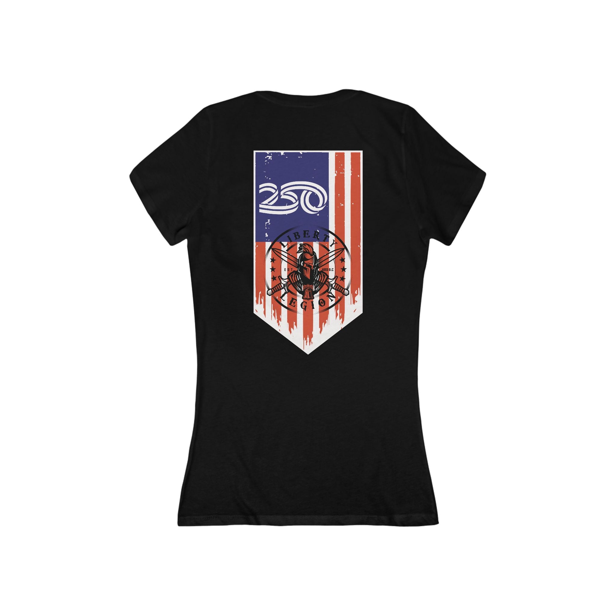 250 Vertical Flag - Women's Deep V-Neck Tee
