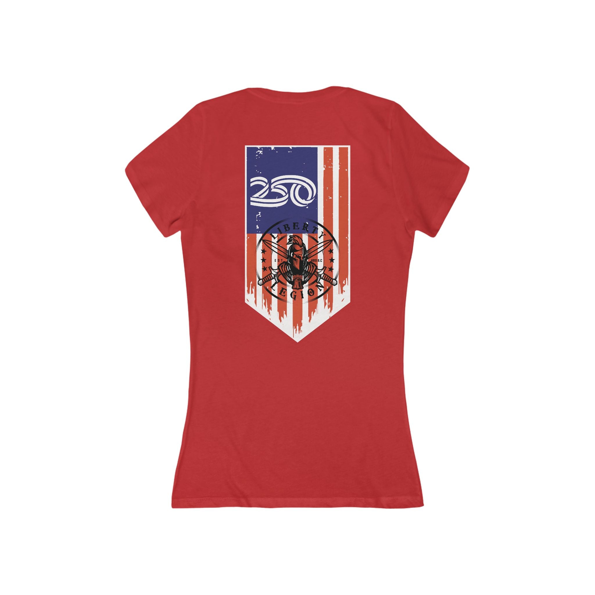 250 Vertical Flag - Women's Deep V-Neck Tee