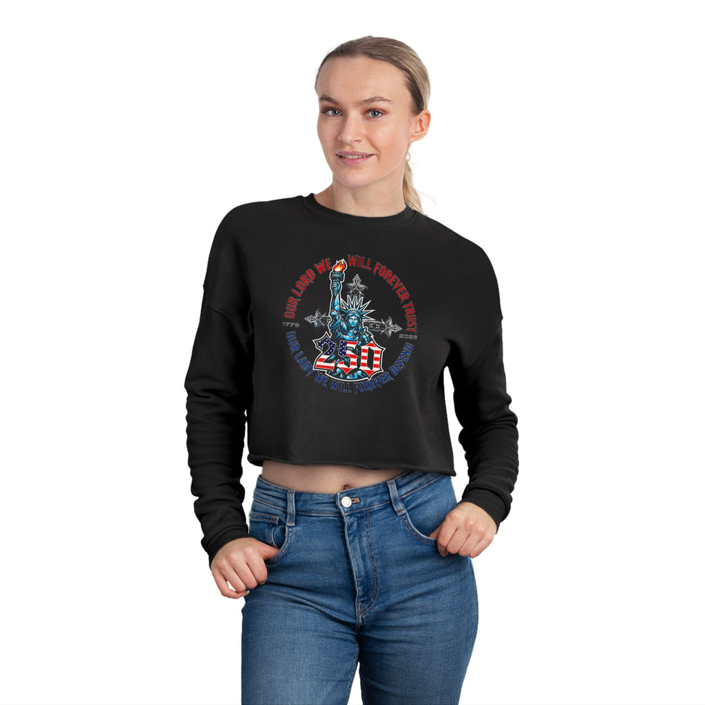 250 Liberty Cross - Women's Crop Sweatshirt