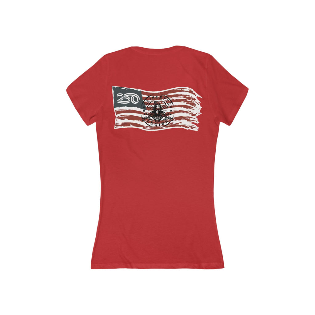 250 Flag - Women's Deep V-Neck Tee