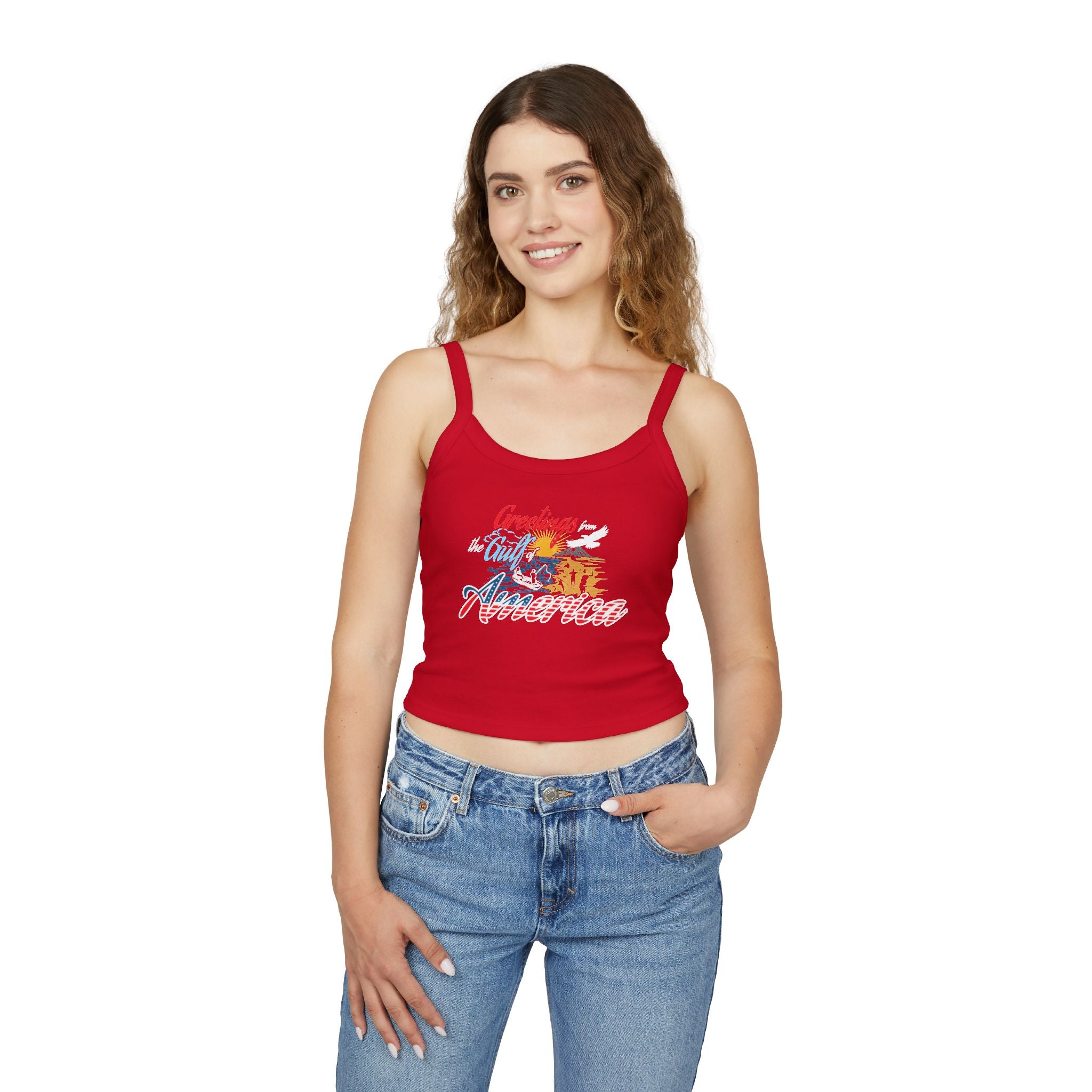 Gulf of America - Women's Spaghetti Strap Crop Tank
