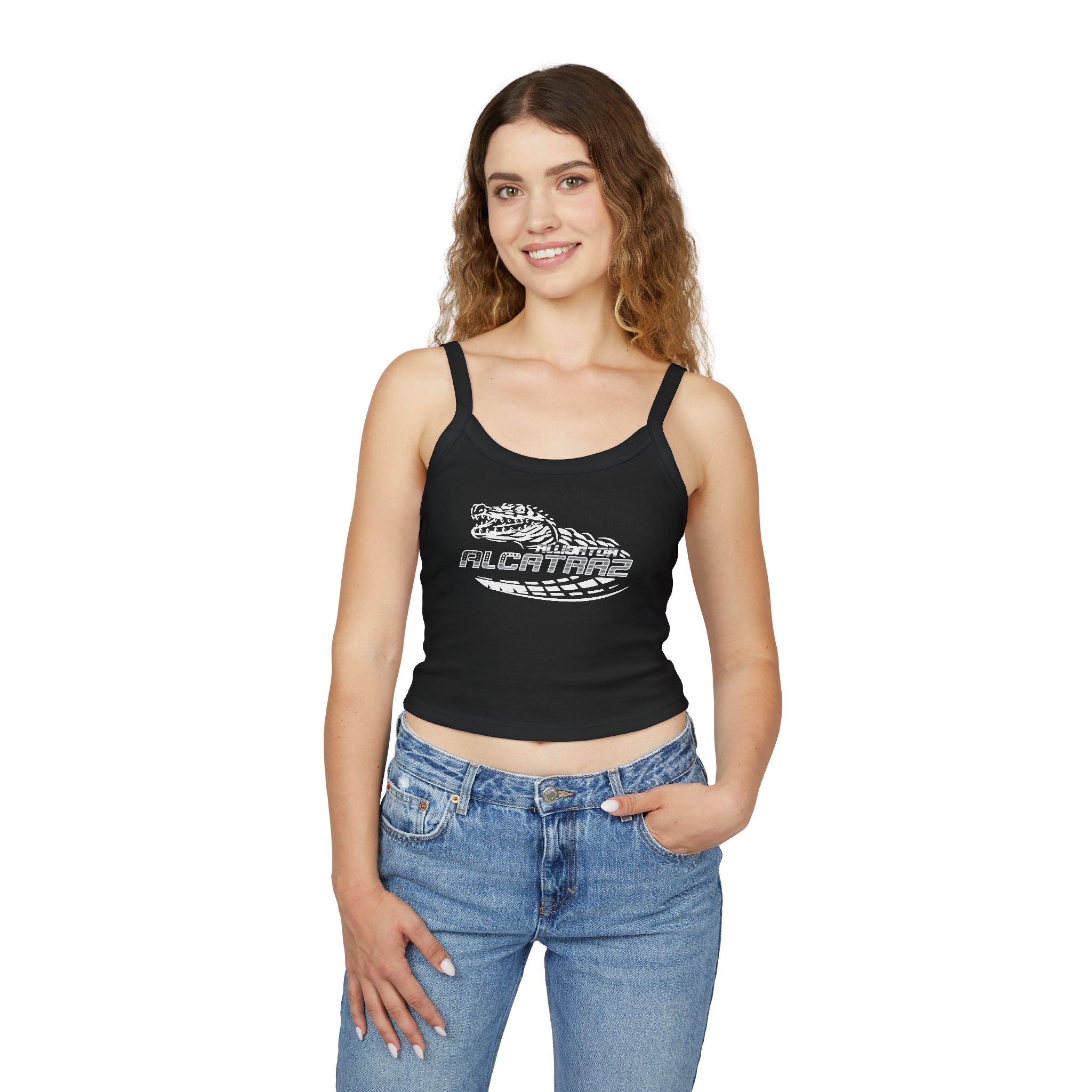 Alligator Alcatraz - Women's Spaghetti Strap Crop Tank