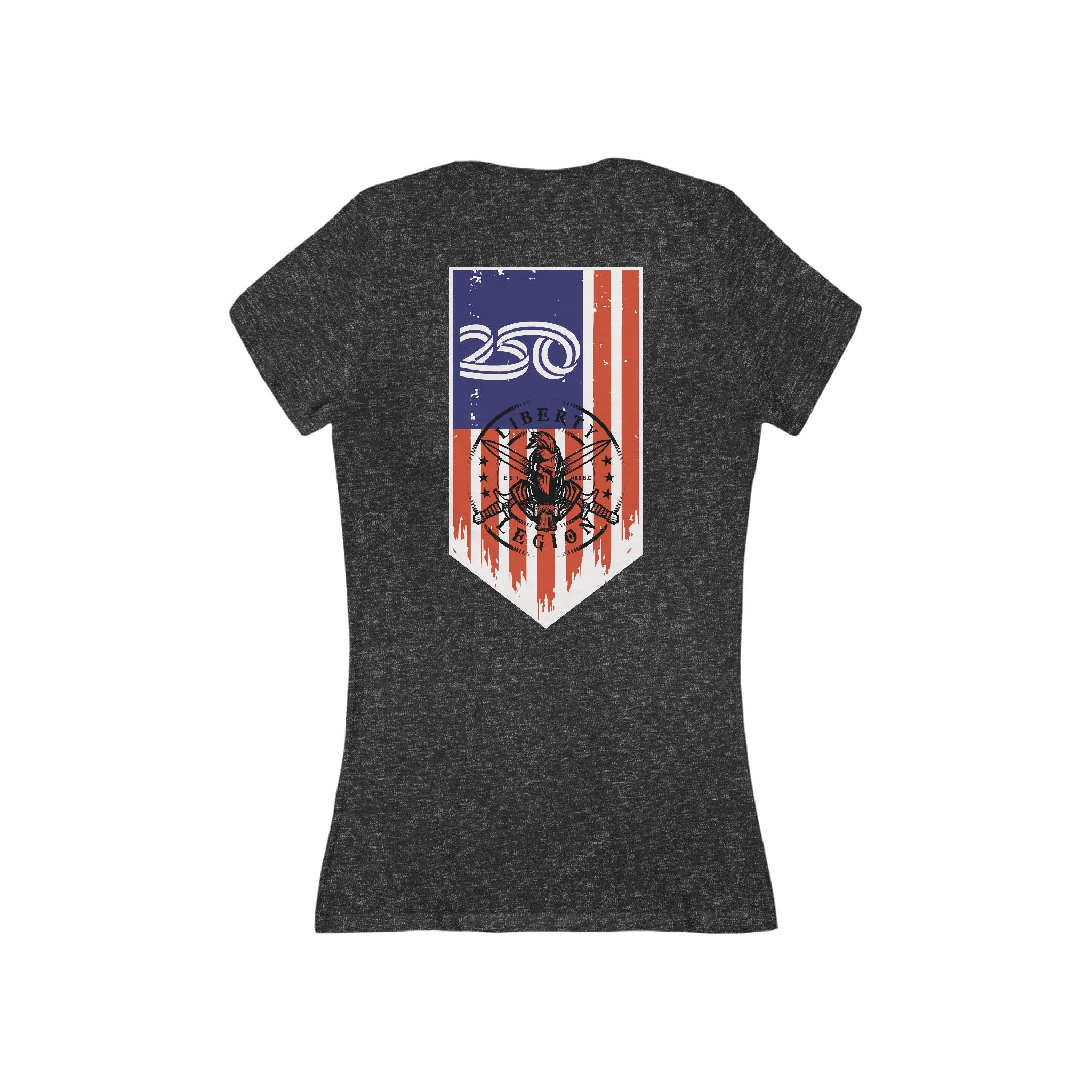 250 Vertical Flag - Women's Deep V-Neck Tee