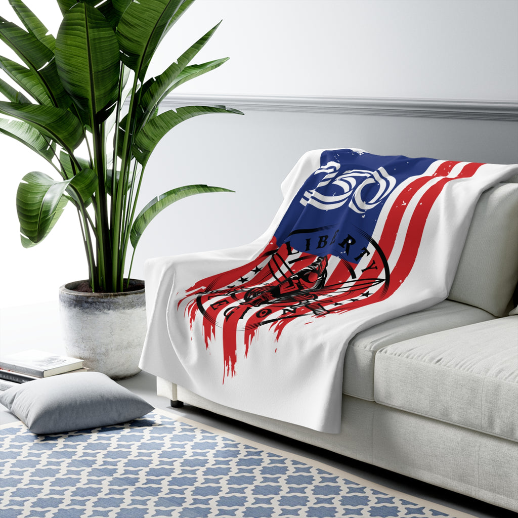 250 Vertical Flag - Sherpa Fleece Blanket