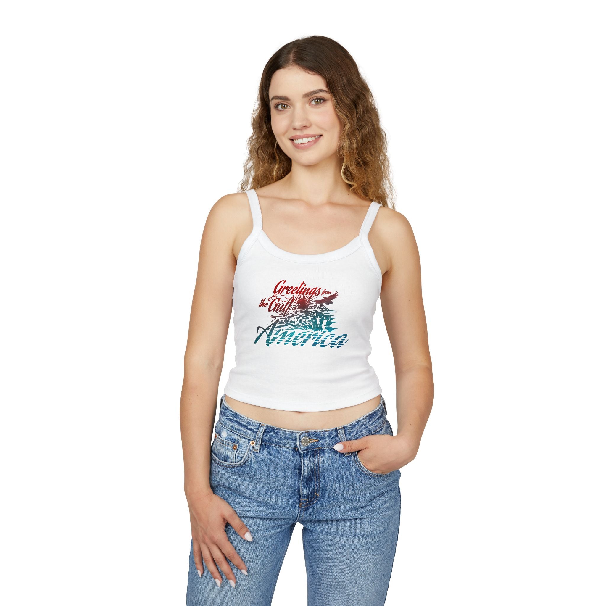 Gulf of America - Women's Spaghetti Strap Crop Tank