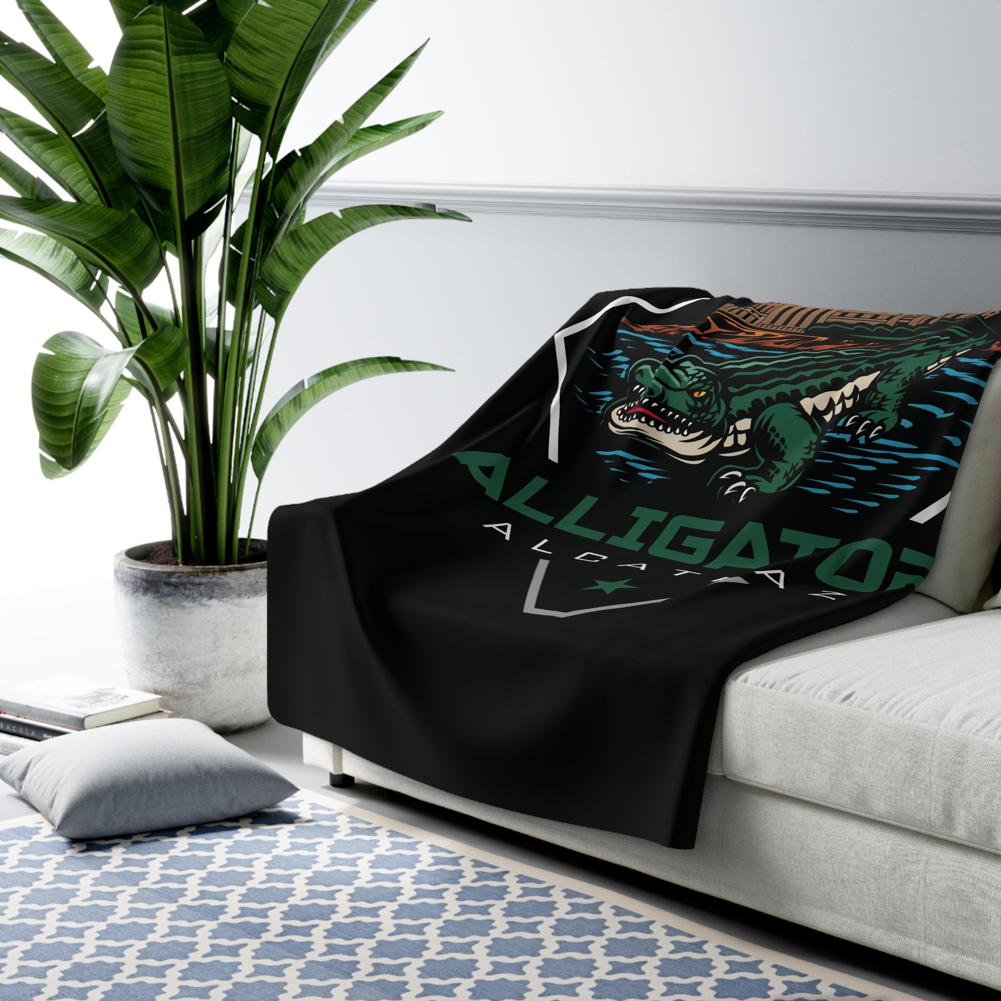 Alligator Alcatraz - Sherpa Fleece Blanket