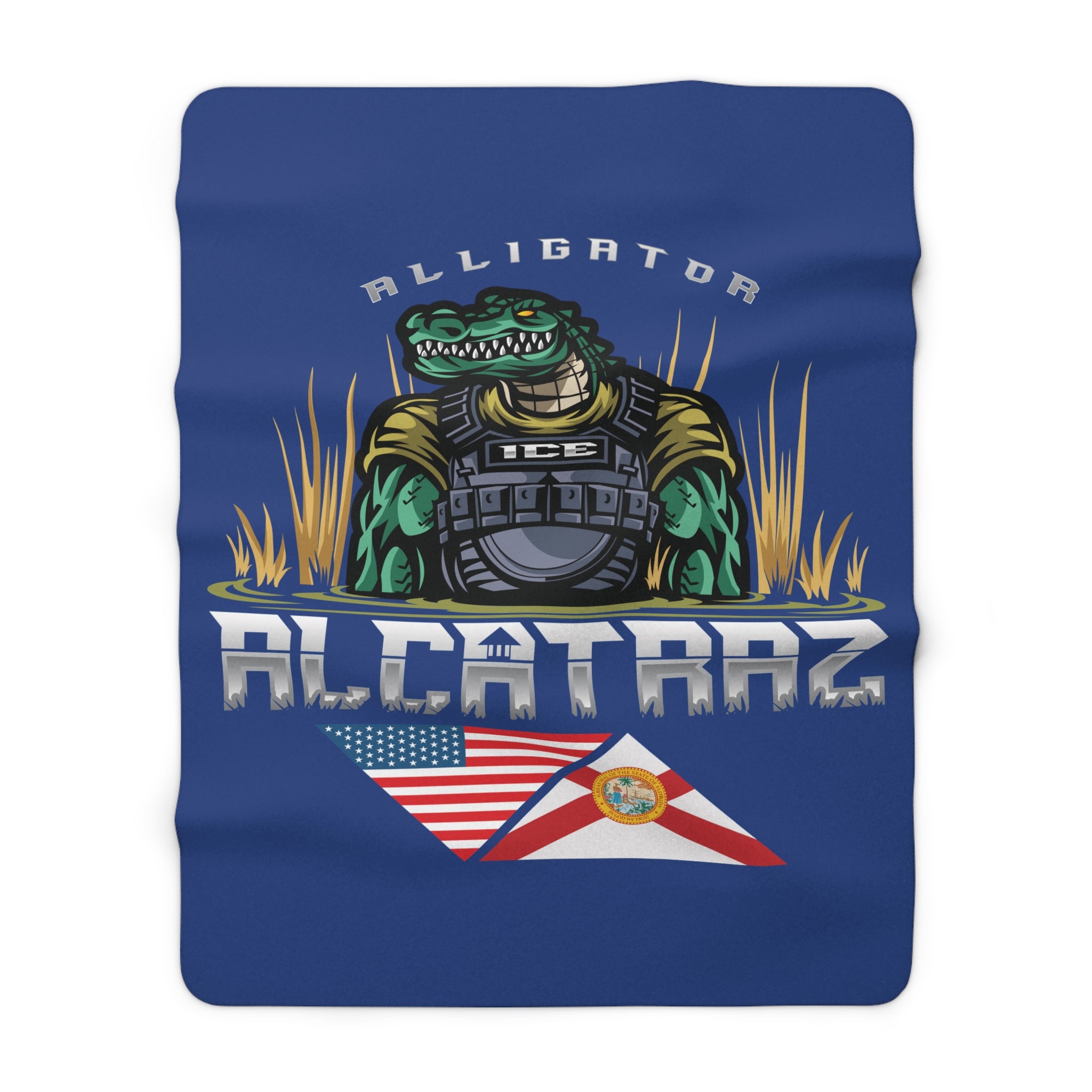 Alligator Alcatraz - Sherpa Fleece Blanket