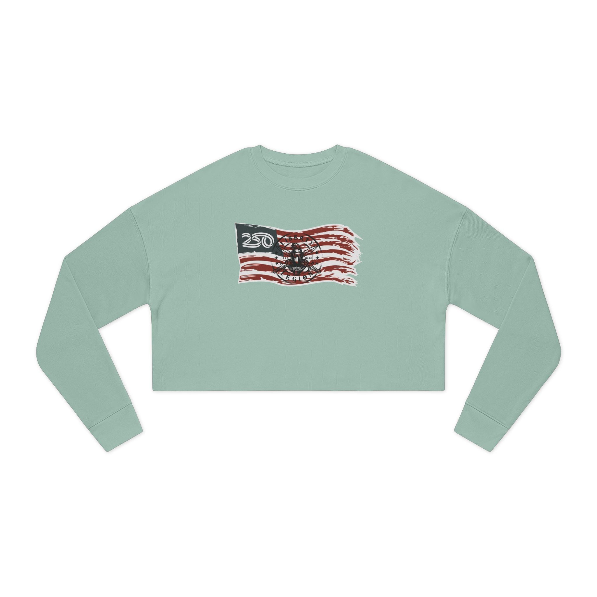 250 Flag - Women's Crop Sweatshirt
