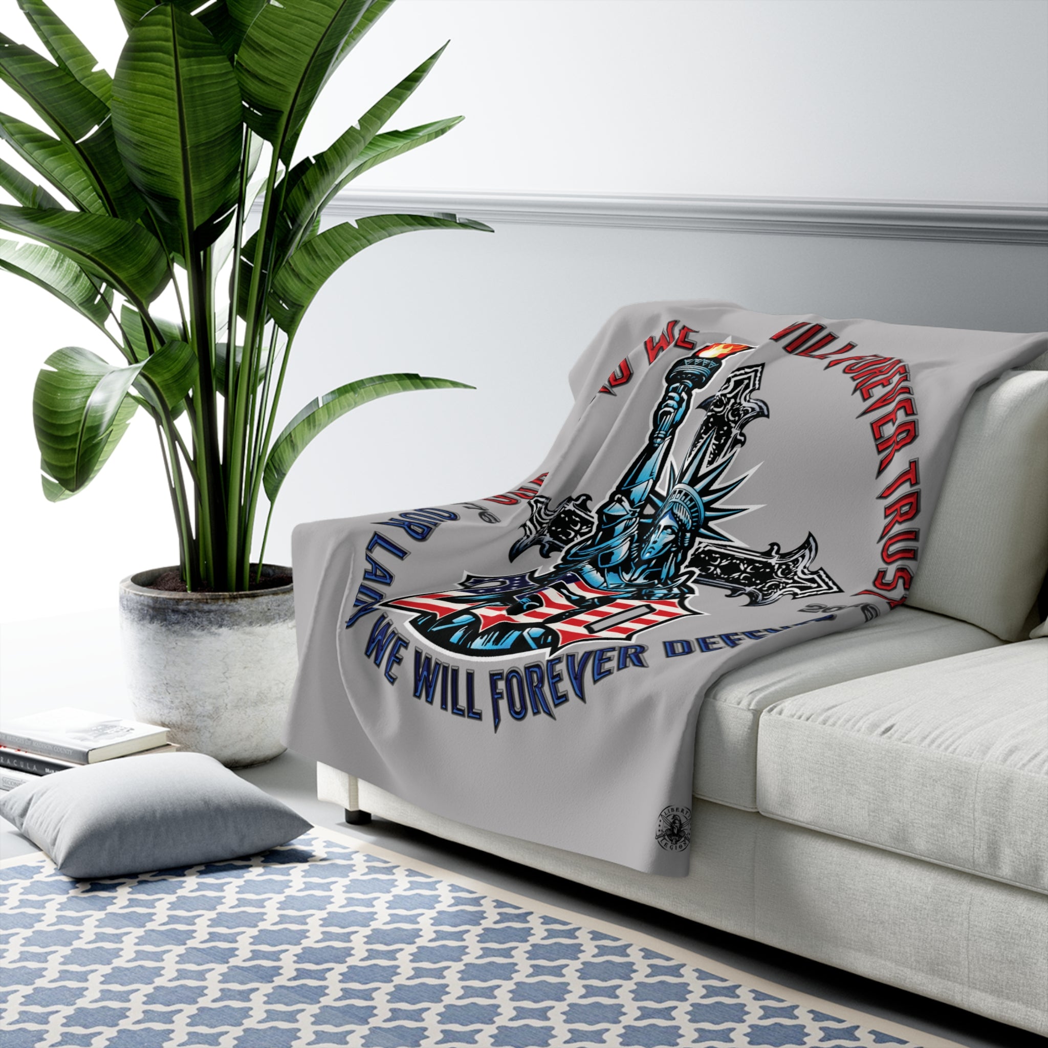 250 Liberty Cross - Sherpa Fleece Blanket