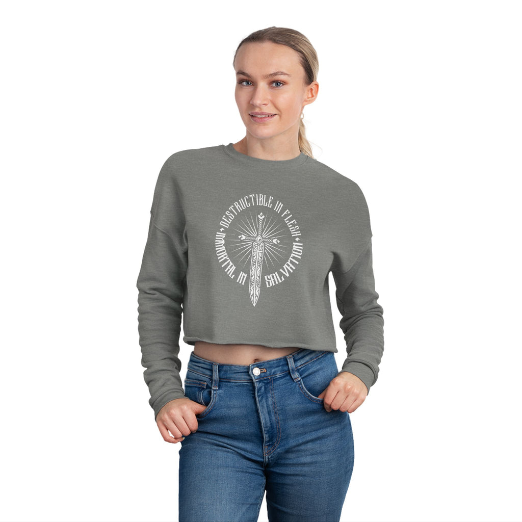 Immortal in Salvation - Women's Crop Sweatshirt