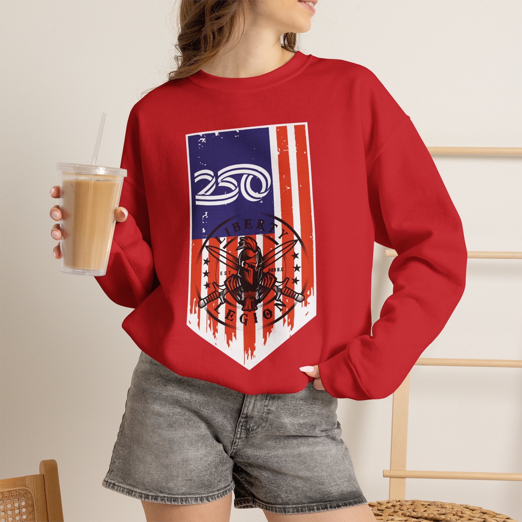 250 Vertical Flag - Crewneck Sweatshirt