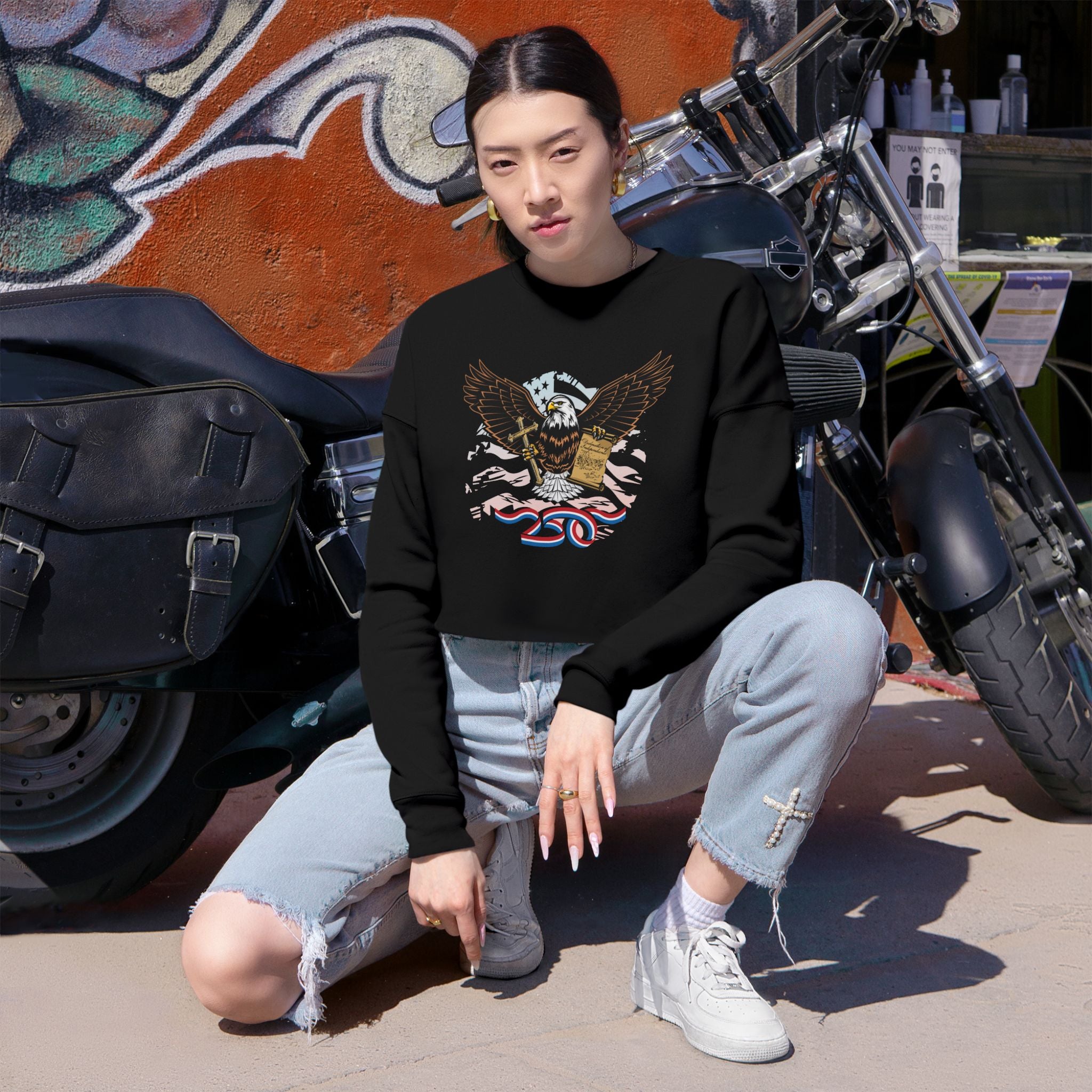 250 Eagle - Women's Crop Sweatshirt