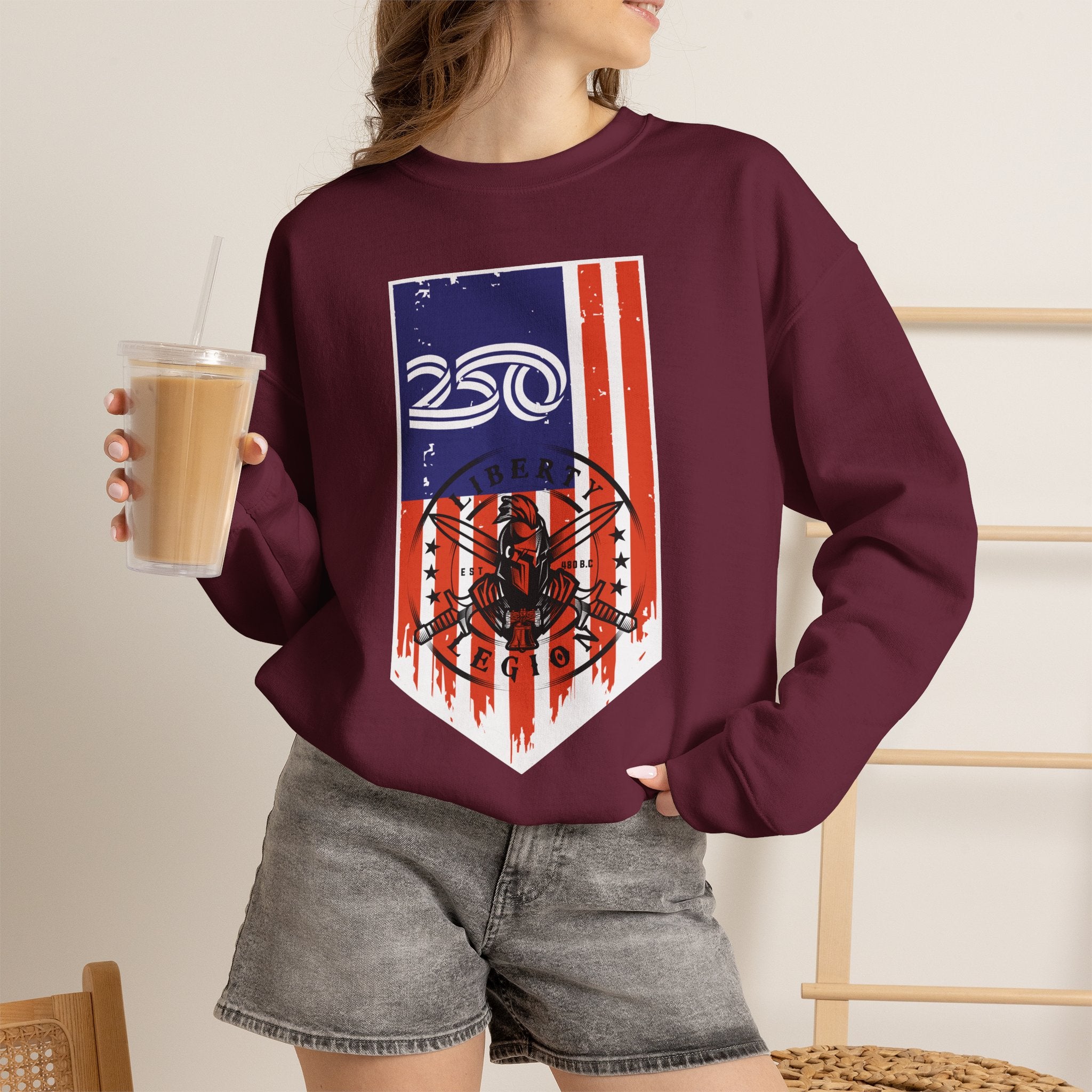 250 Vertical Flag - Crewneck Sweatshirt
