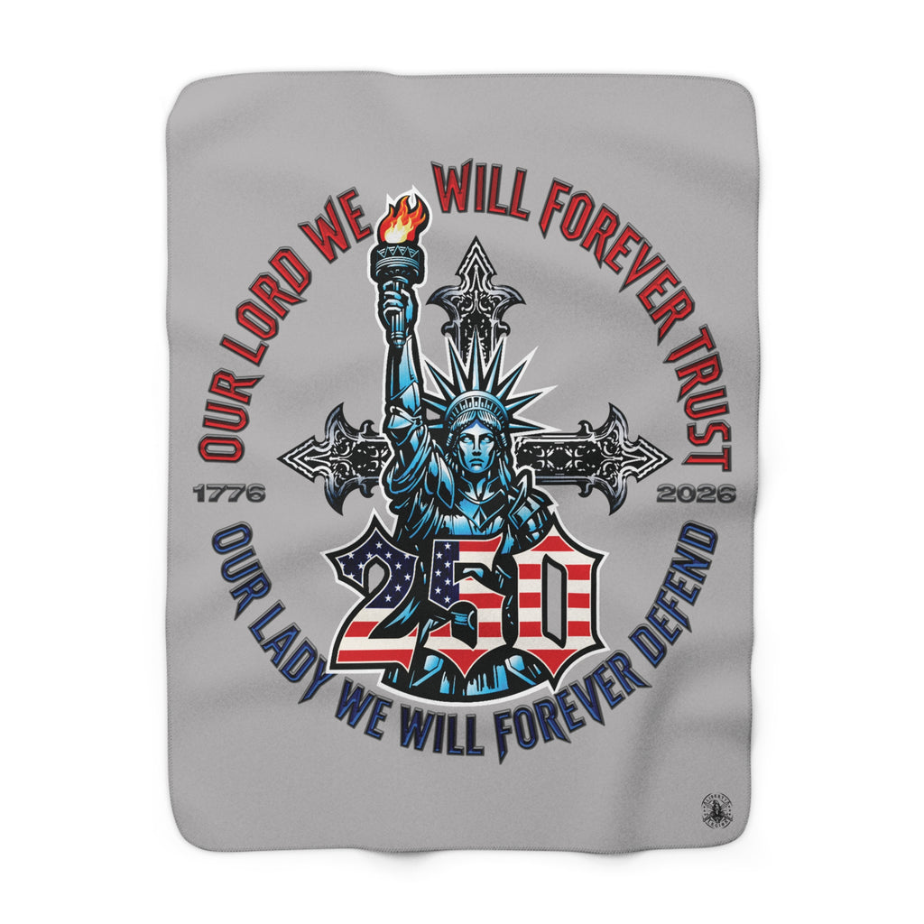 250 Liberty Cross - Sherpa Fleece Blanket