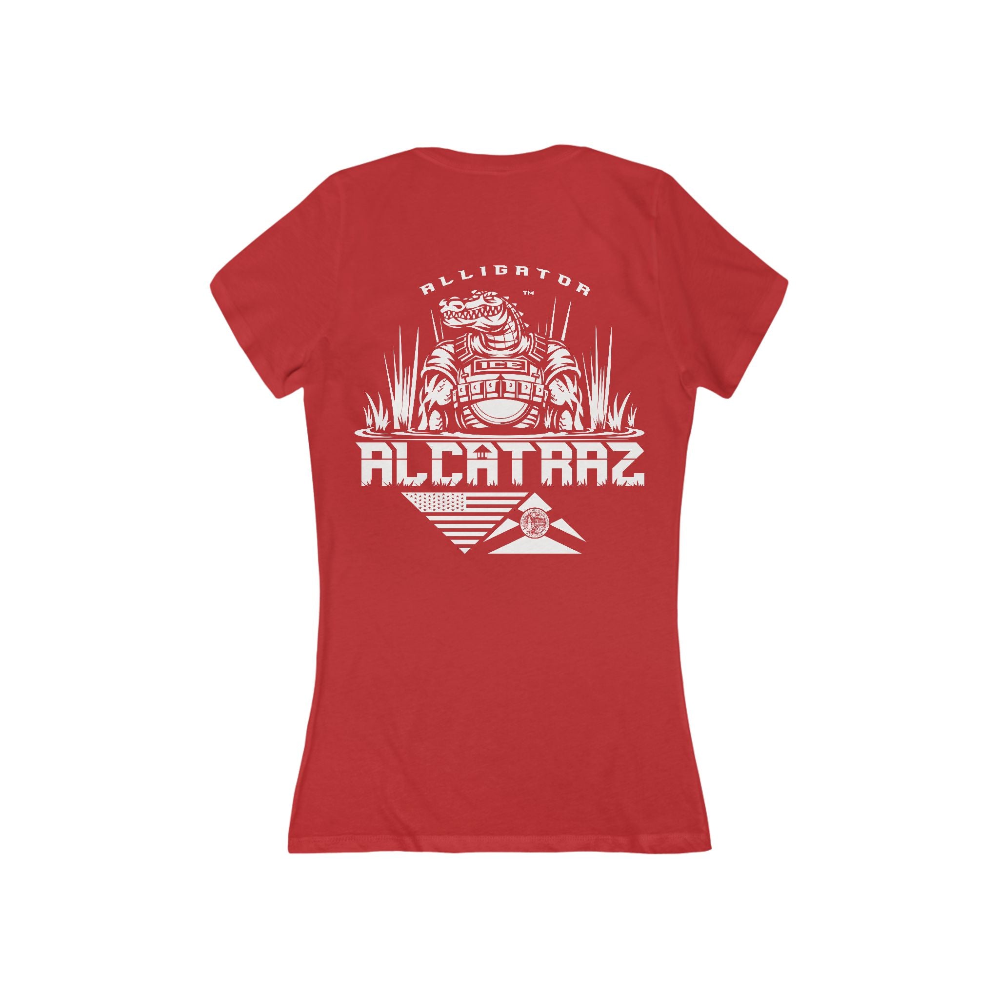 Alligator Alcatraz - Women's Deep V-Neck Tee