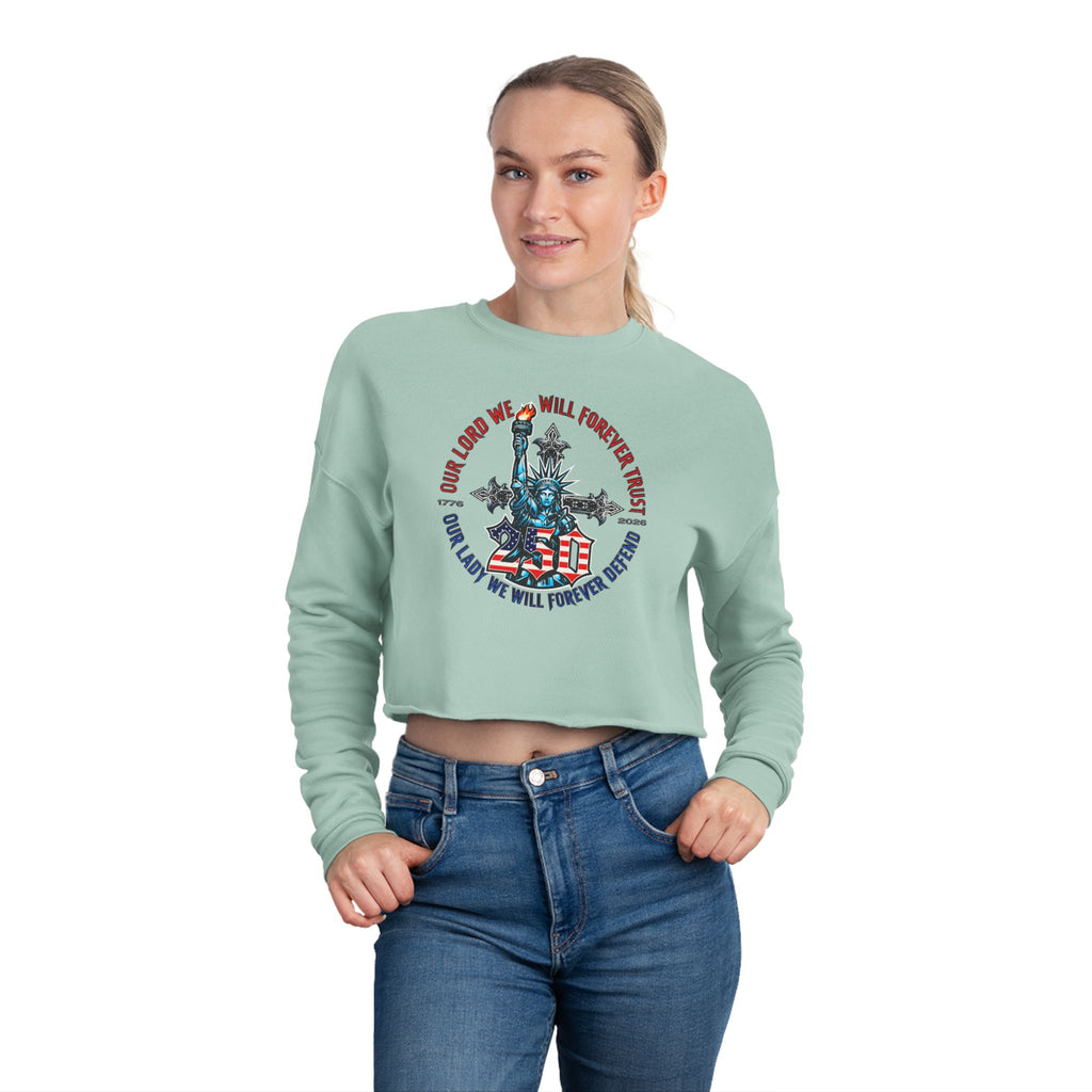 250 Liberty Cross - Women's Crop Sweatshirt