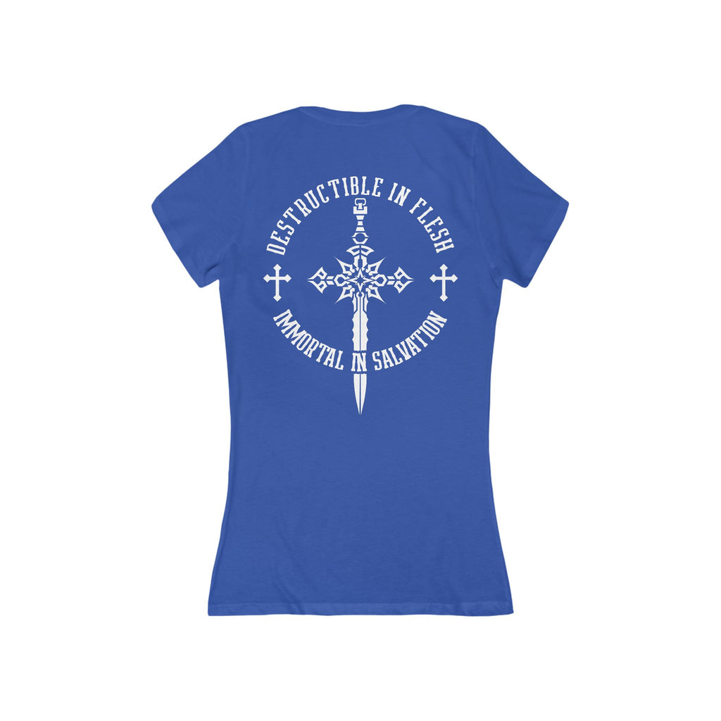 Immortal in Salvation - Women's Deep V-Neck Tee