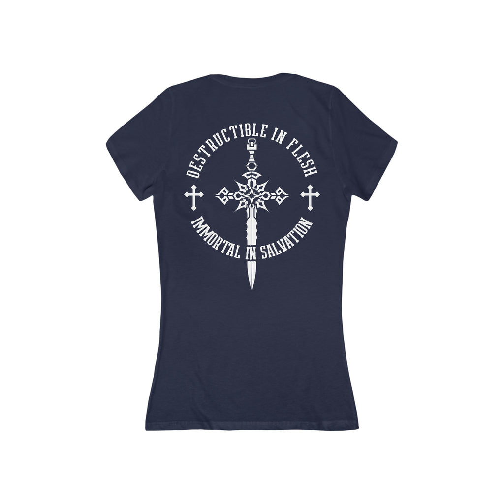 Immortal in Salvation - Women's Deep V-Neck Tee