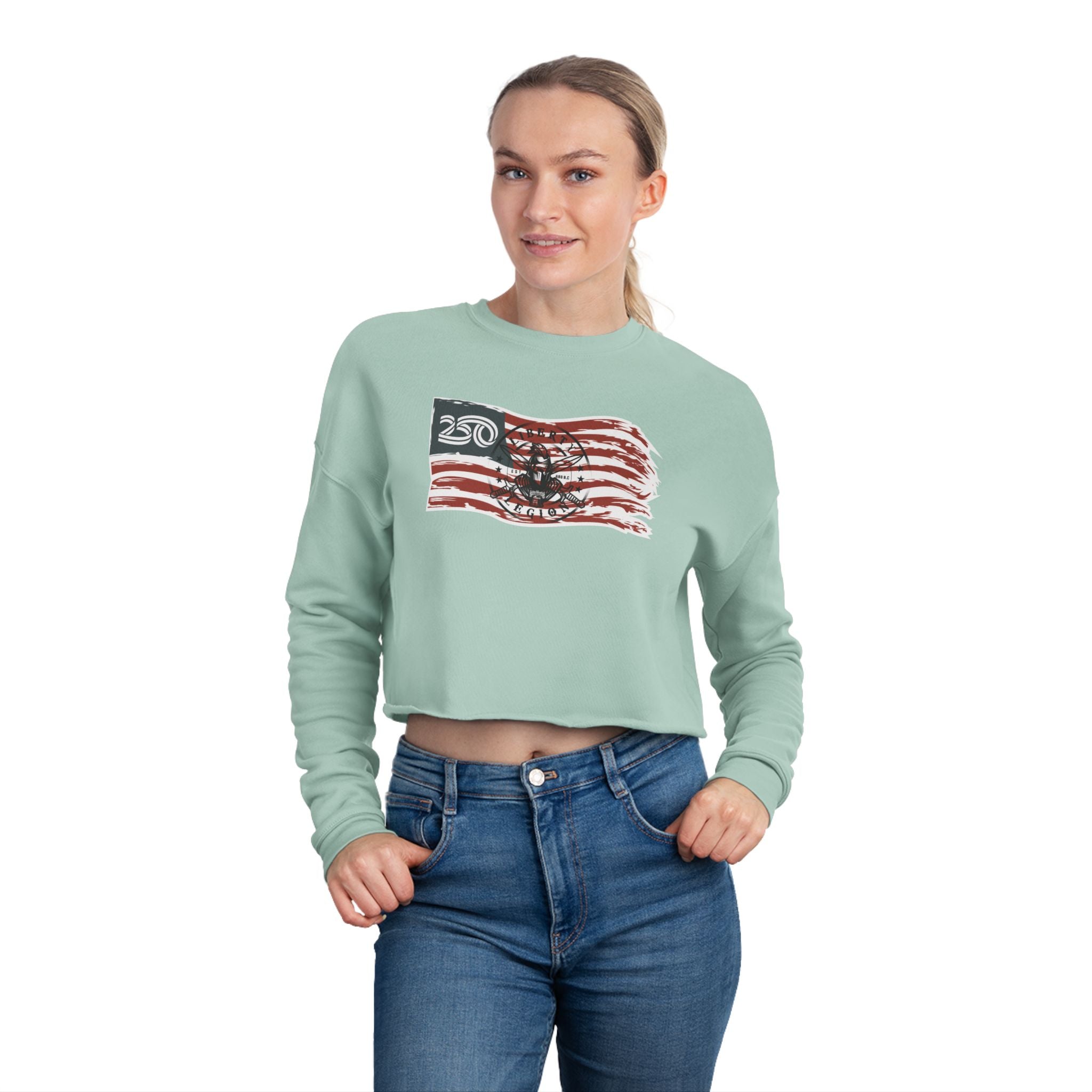250 Flag - Women's Crop Sweatshirt