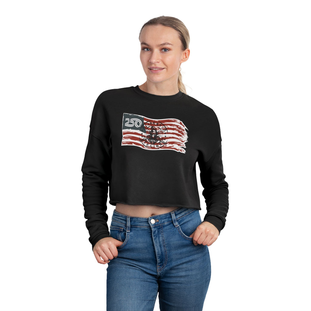 250 Flag - Women's Crop Sweatshirt