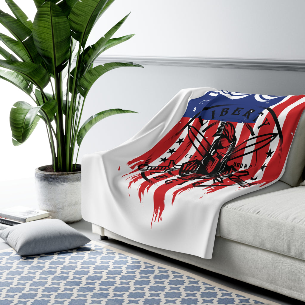250 Vertical Flag - Sherpa Fleece Blanket