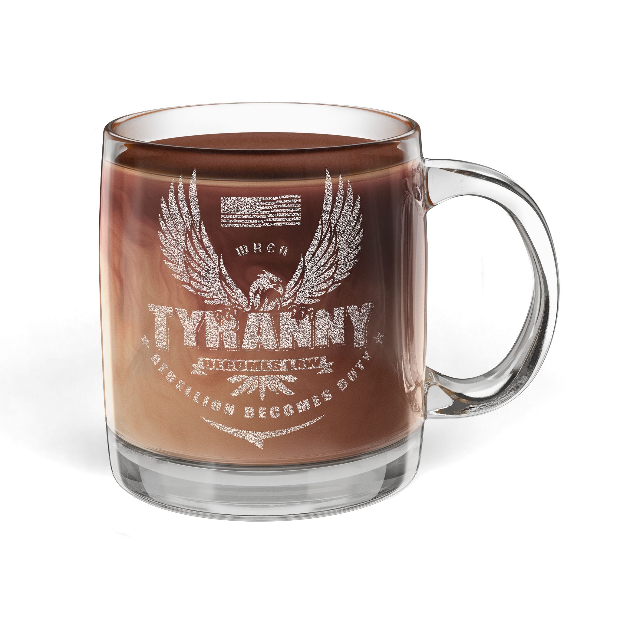 Rebellion Becomes Duty - Glass Coffee Mug