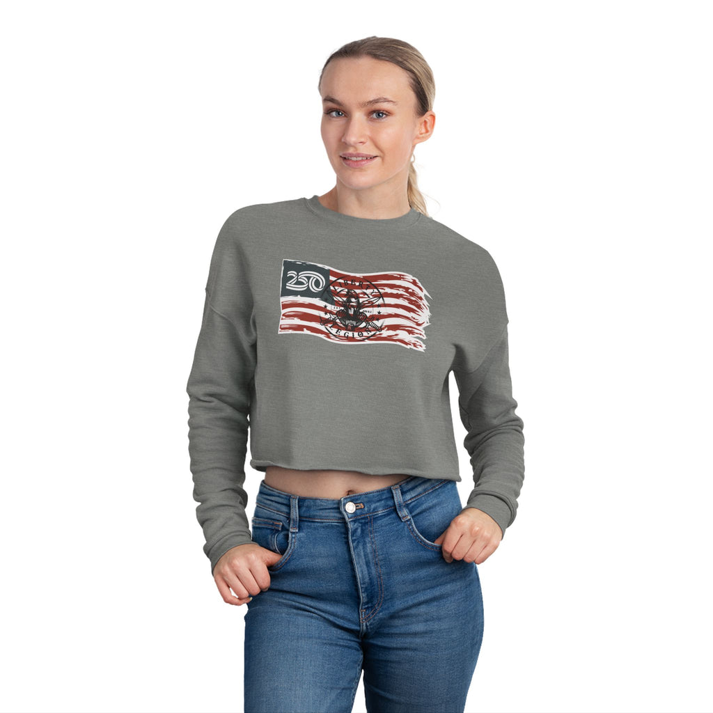 250 Flag - Women's Crop Sweatshirt