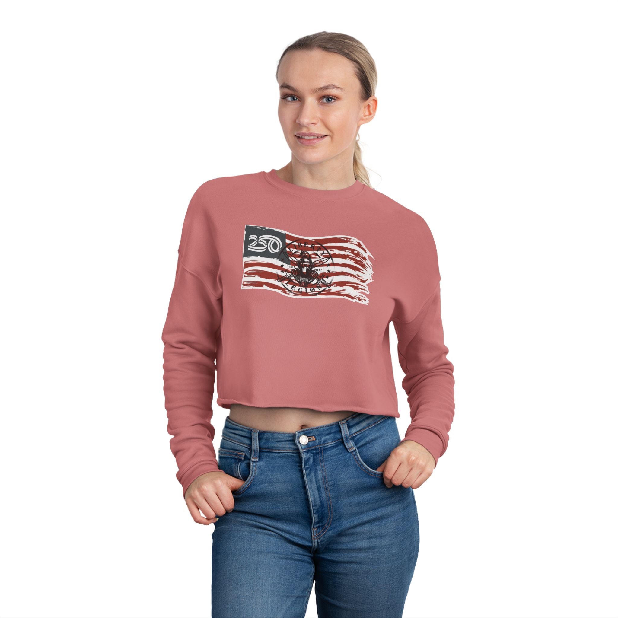 250 Flag - Women's Crop Sweatshirt