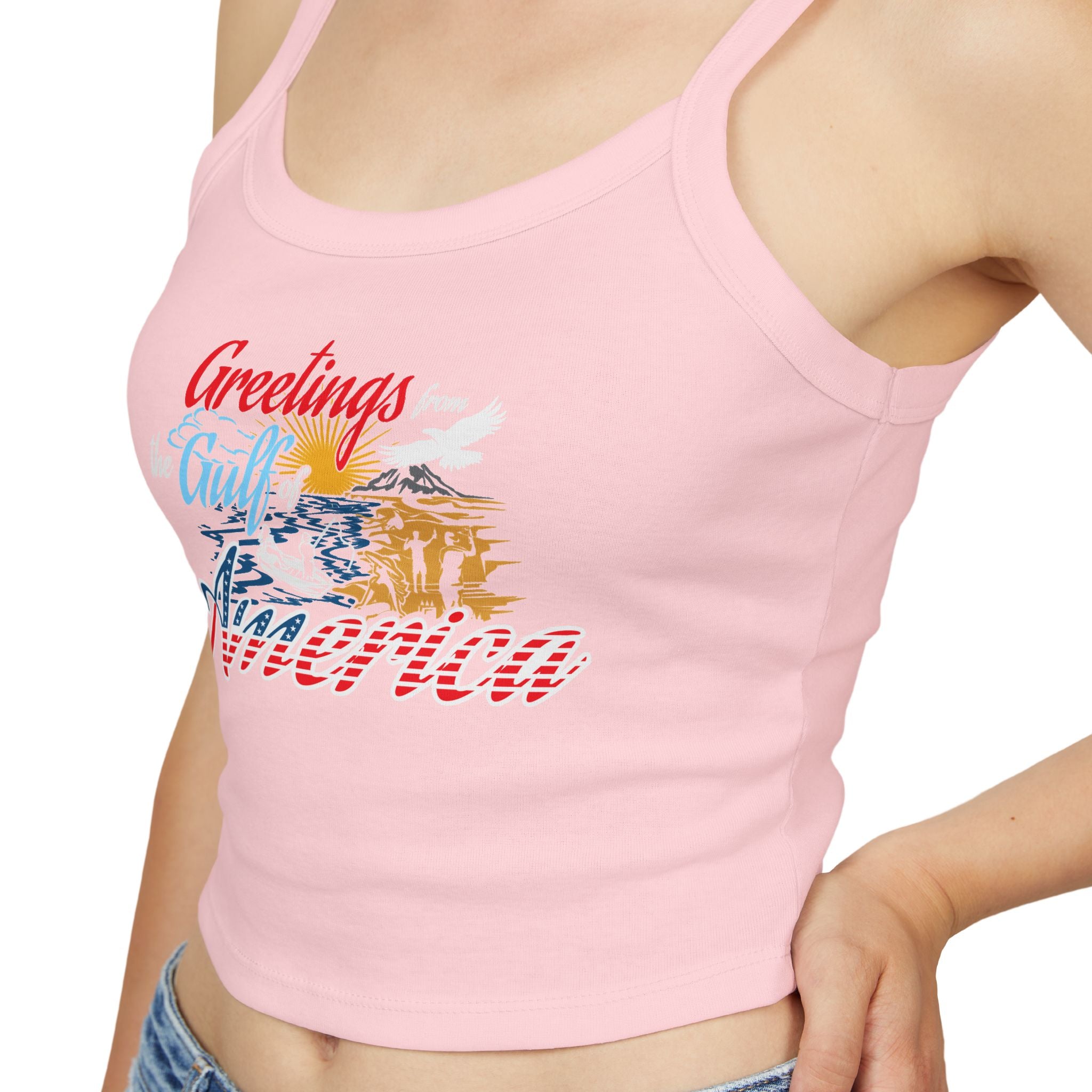 Gulf of America - Women's Spaghetti Strap Crop Tank