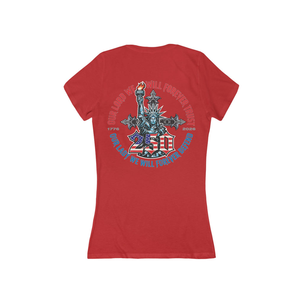 250 Liberty Cross - Women's Deep V-Neck Tee