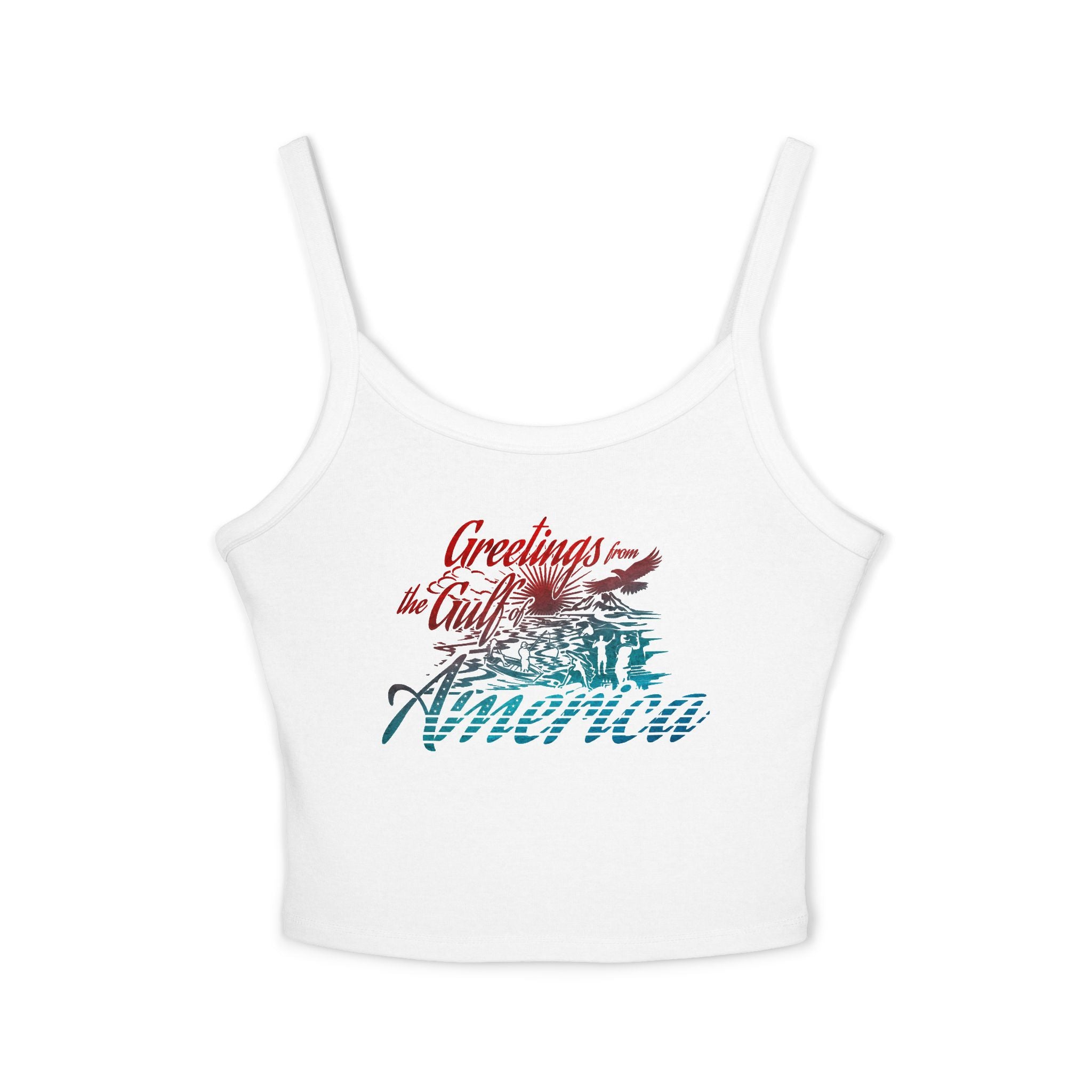Gulf of America - Women's Spaghetti Strap Crop Tank
