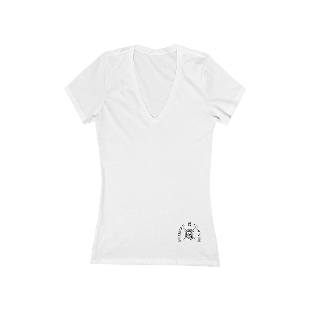 250 Vertical Flag - Women's Deep V-Neck Tee