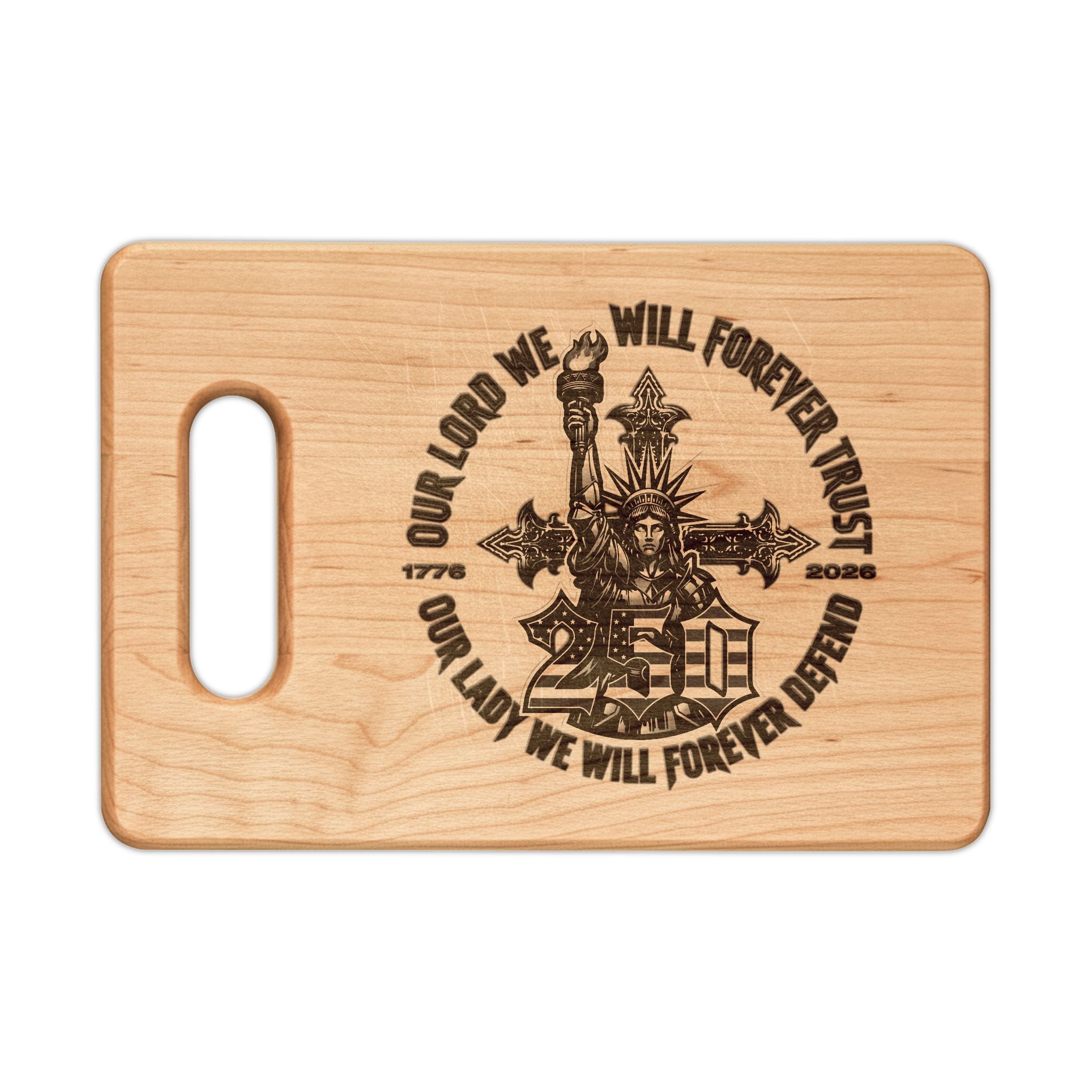250 Liberty Cross - Wooden Cutting Board