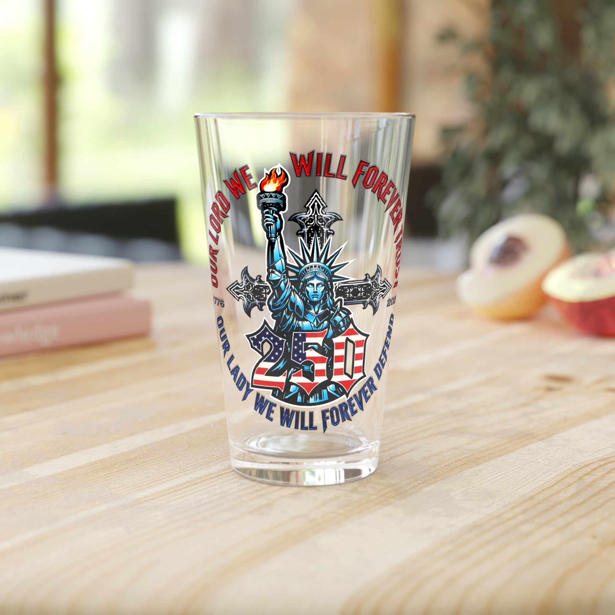 250 Liberty Cross - Pint Glass, 16oz.