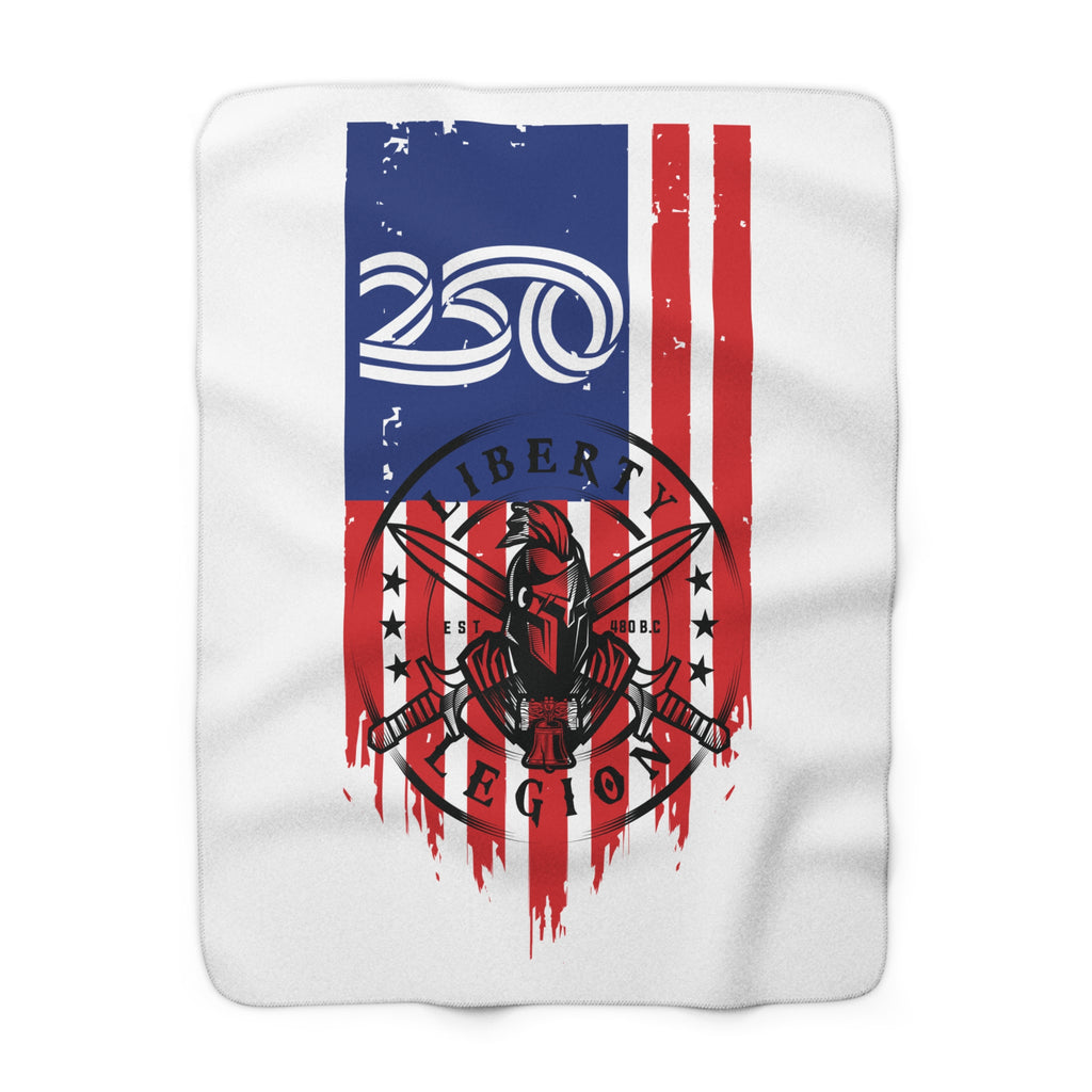250 Vertical Flag - Sherpa Fleece Blanket
