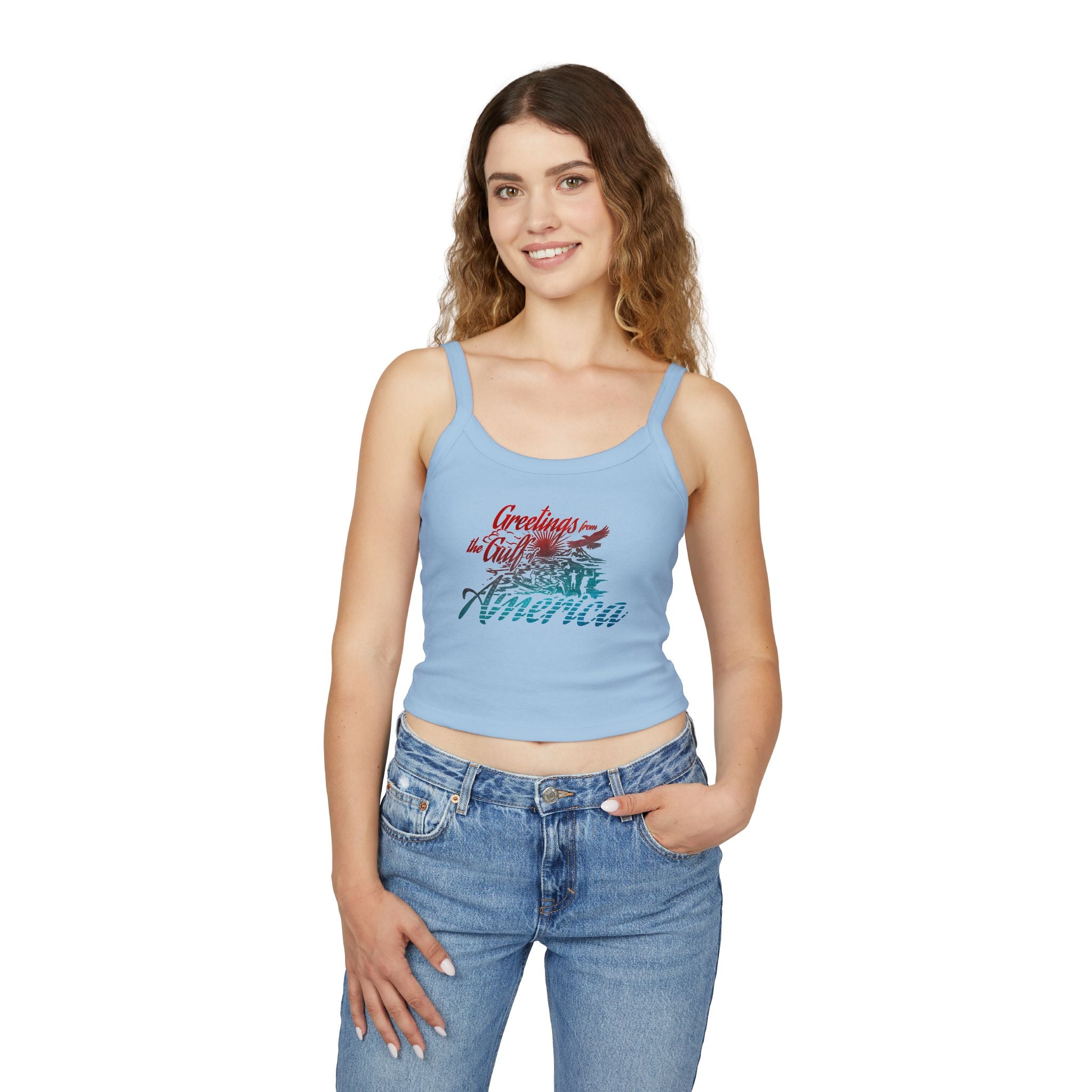 Gulf of America - Women's Spaghetti Strap Crop Tank