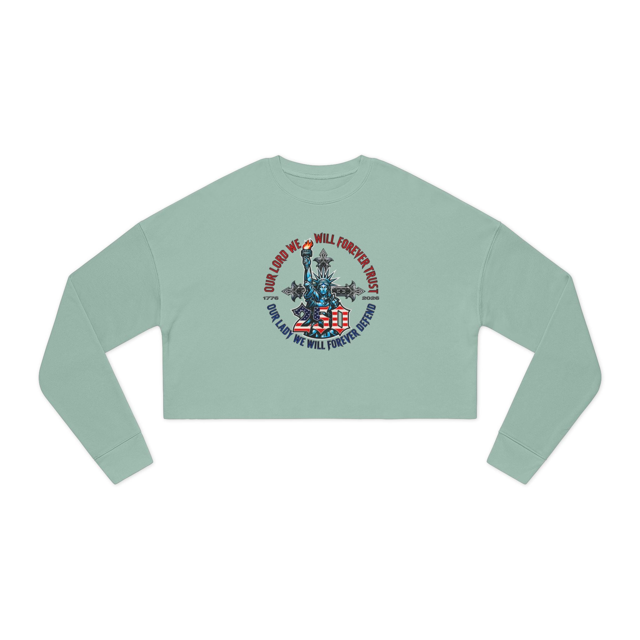 250 Liberty Cross - Women's Crop Sweatshirt