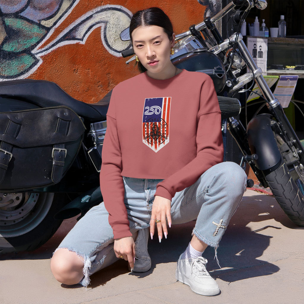 250 Inverted Flag - Women's Crop Sweatshirt