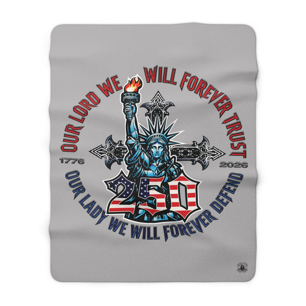 250 Liberty Cross - Sherpa Fleece Blanket