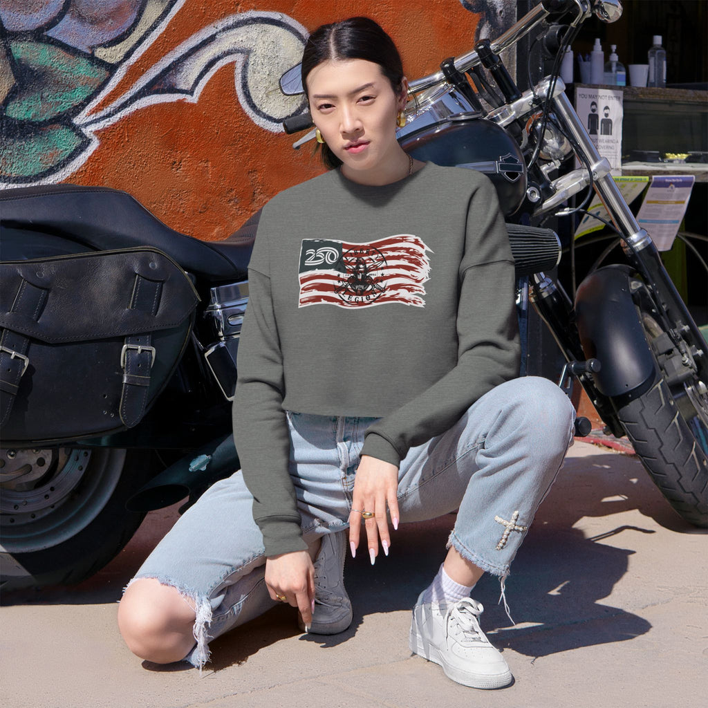 250 Flag - Women's Crop Sweatshirt