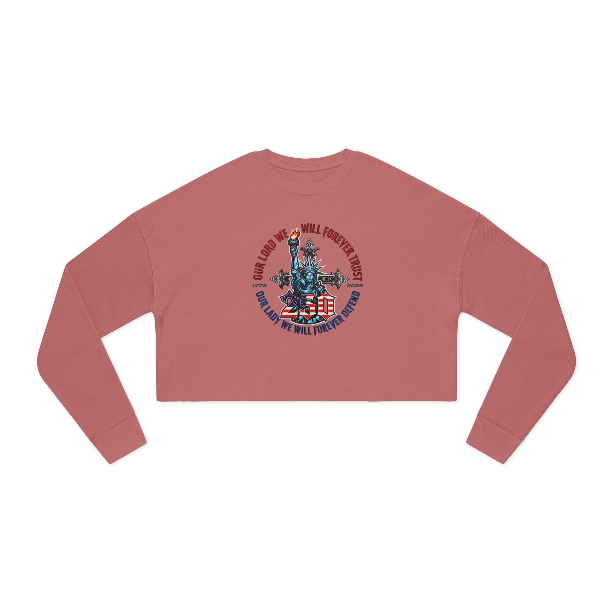 250 Liberty Cross - Women's Crop Sweatshirt