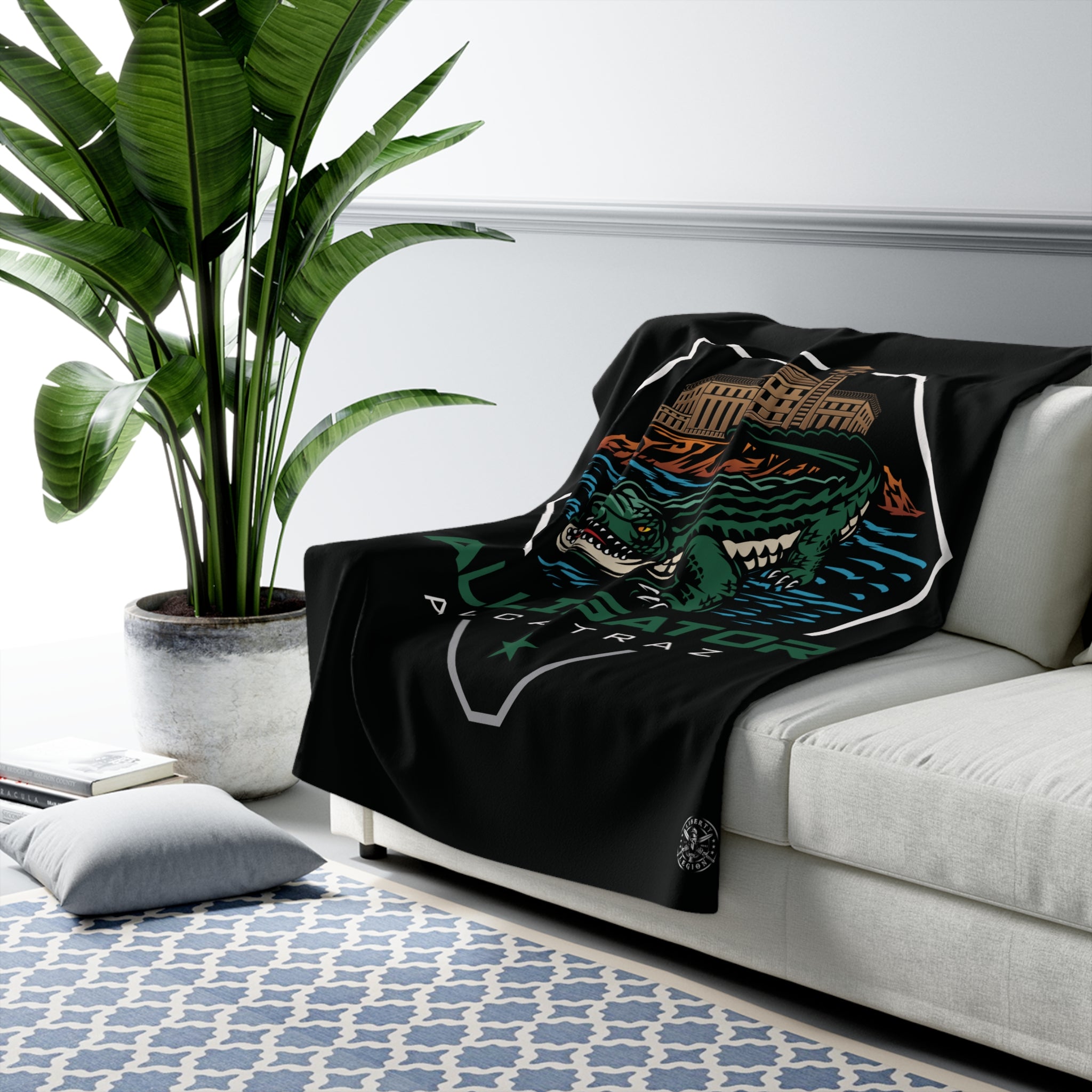 Alligator Alcatraz - Sherpa Fleece Blanket