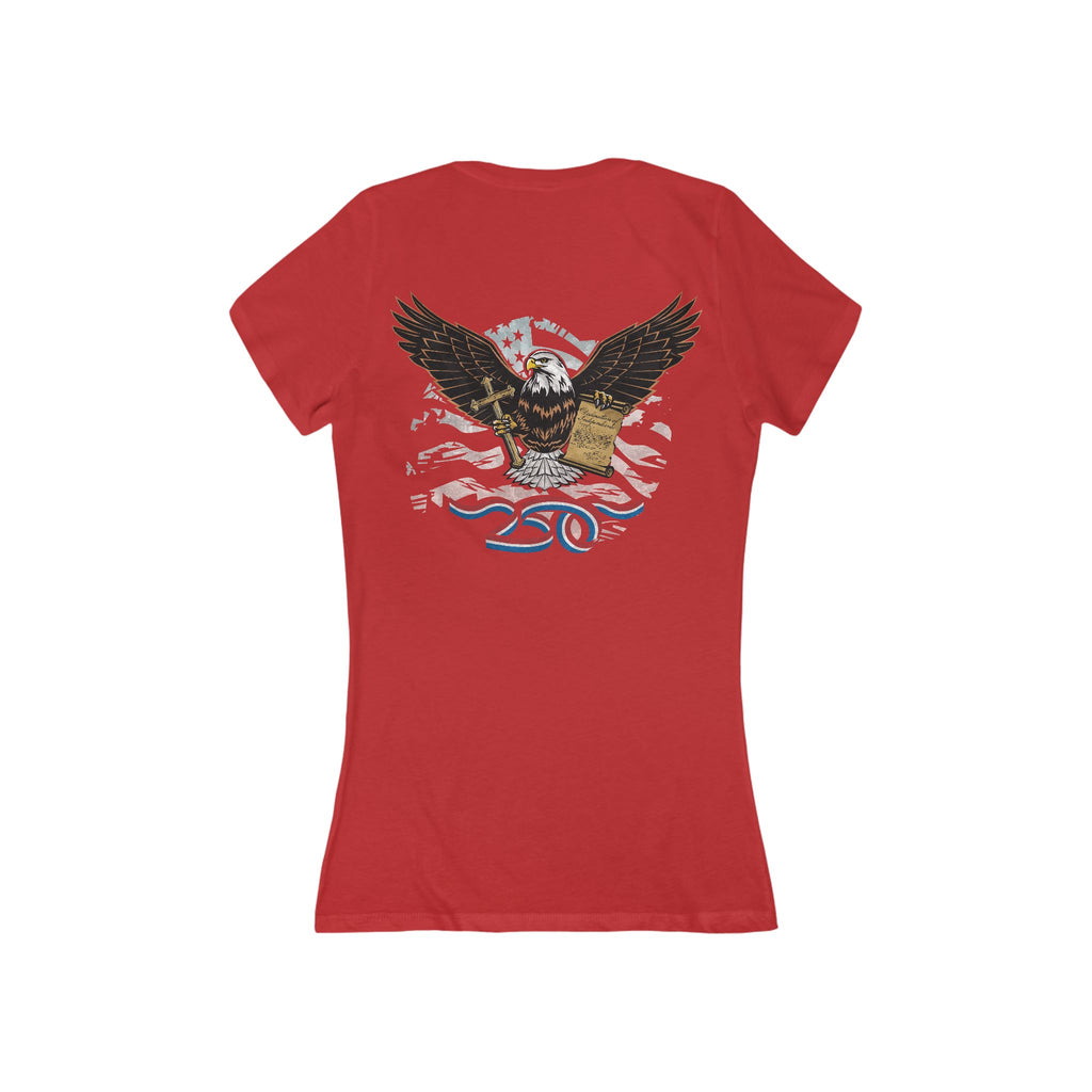 250 Eagle - Women's Deep V-Neck Tee