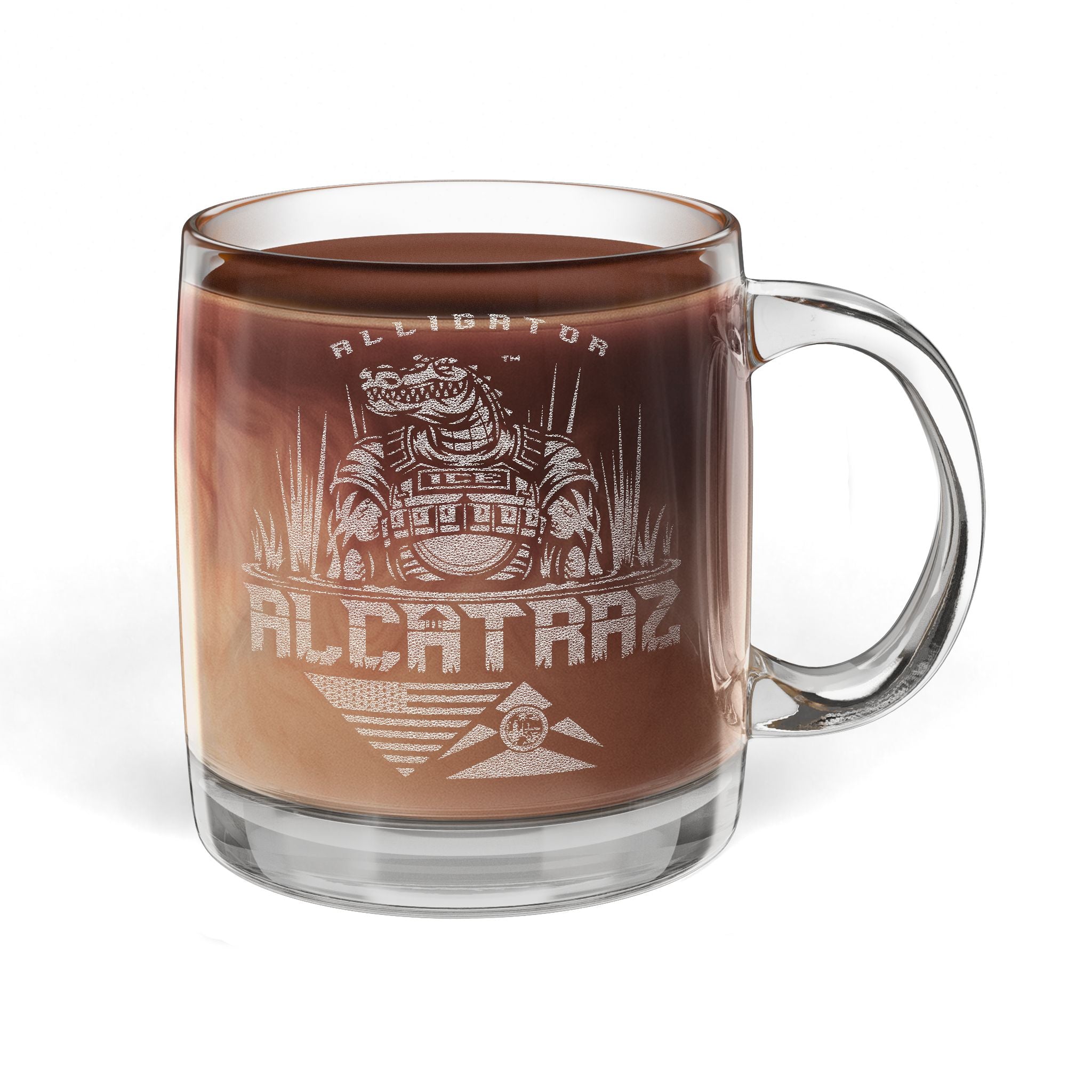 Alligator Alcatraz - Glass Coffee Mug