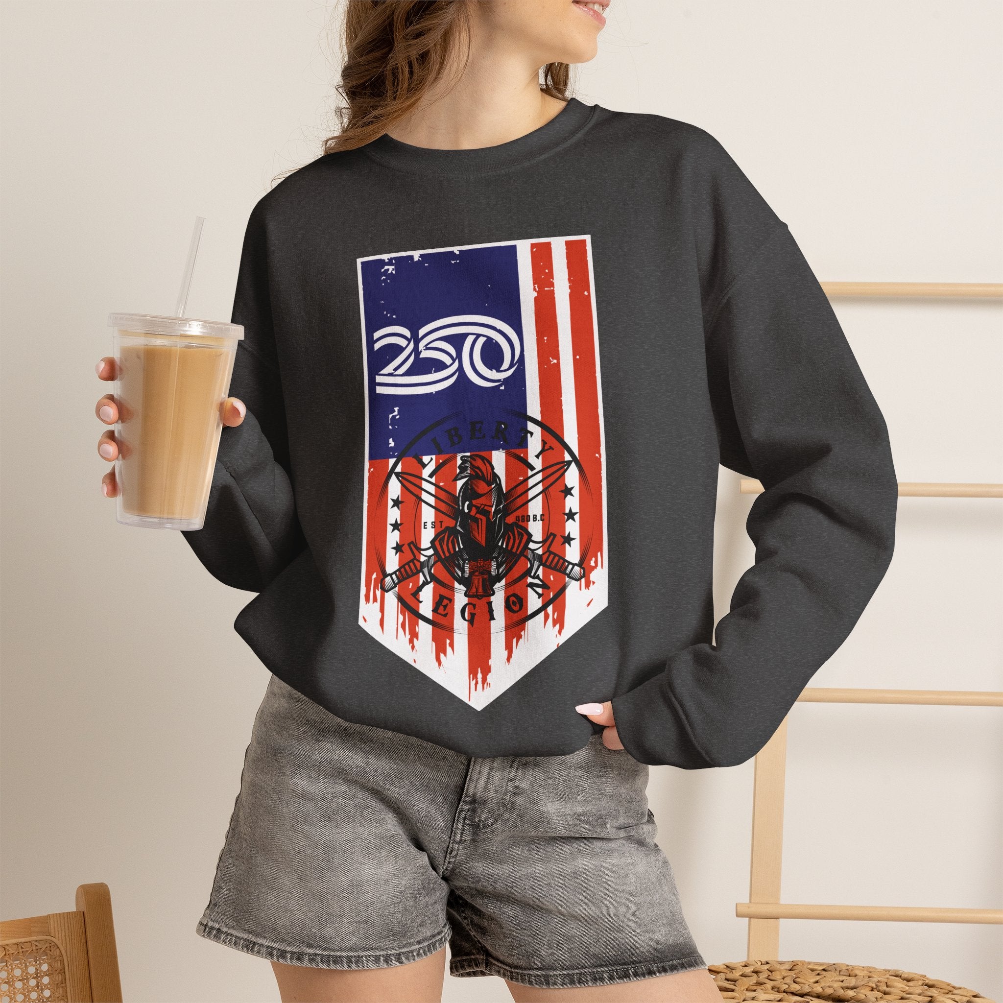 250 Vertical Flag - Crewneck Sweatshirt