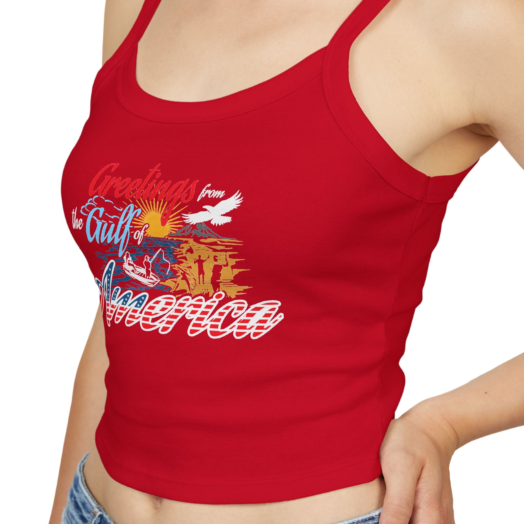 Gulf of America - Women's Spaghetti Strap Crop Tank