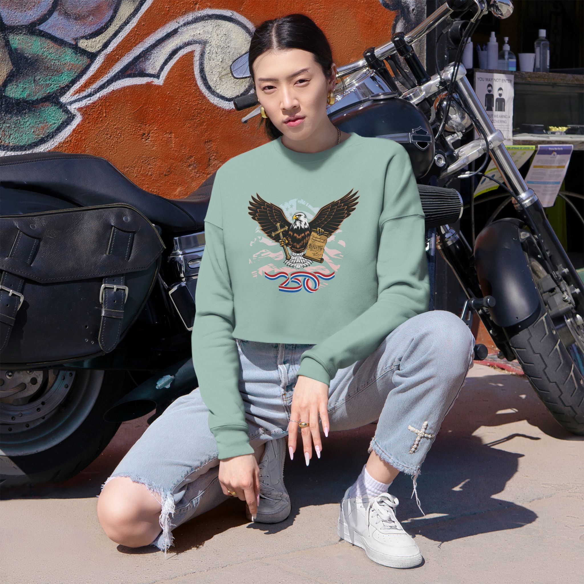 250 Eagle - Women's Crop Sweatshirt