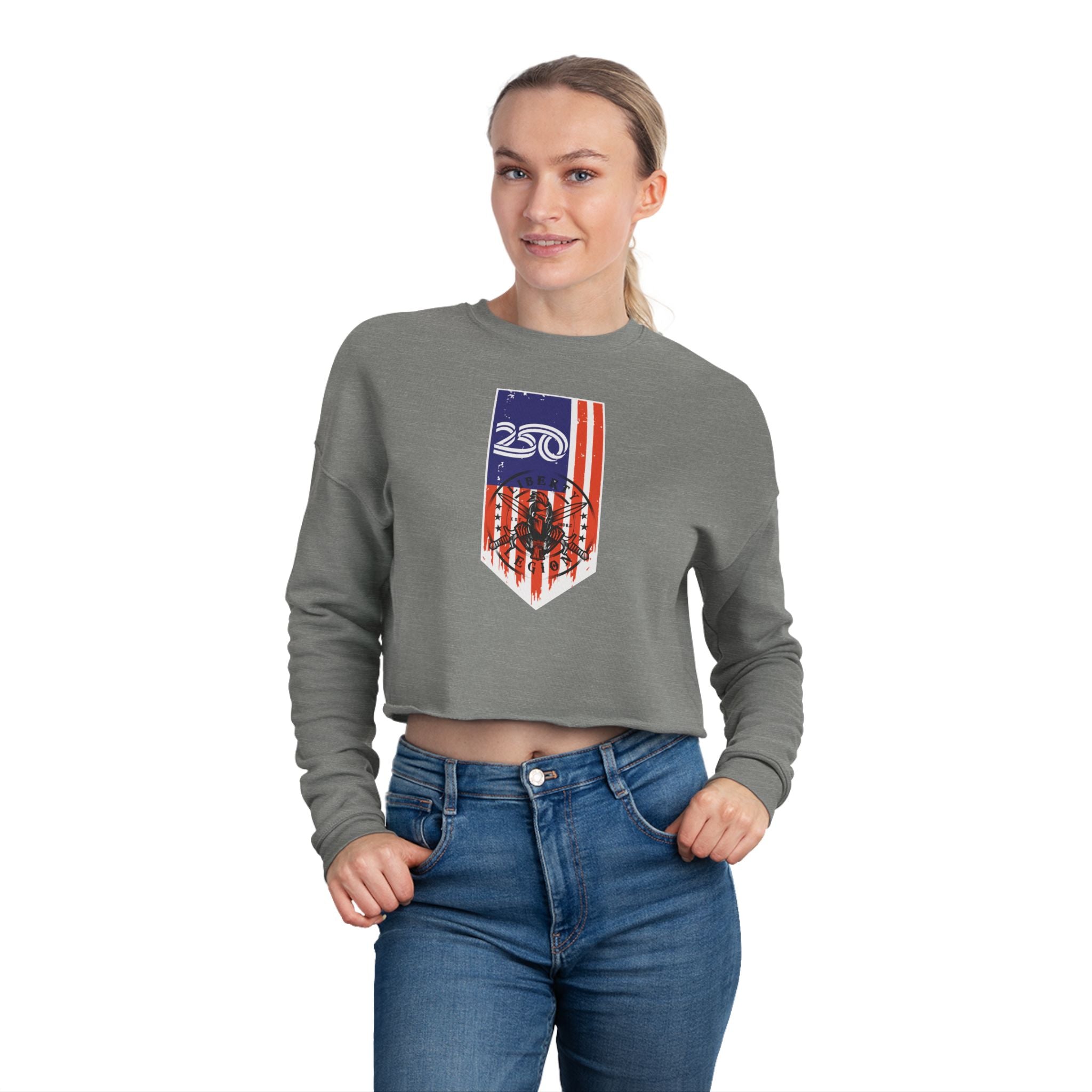 250 Inverted Flag - Women's Crop Sweatshirt